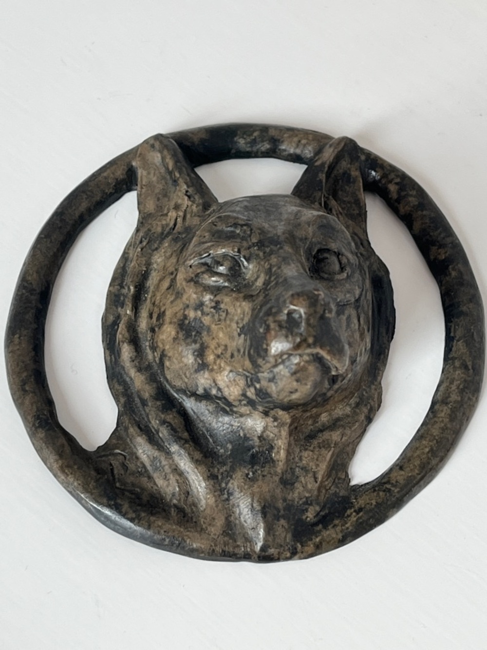 Bobbie Lorett Bronze Dog Sculpture Paperweight Modern Brutalist Animal Art - Picture 3 of 9